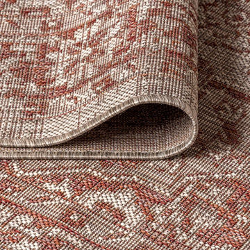 Rozetta Boho Medallion Textured Weave Indoor/outdoor Area Rug